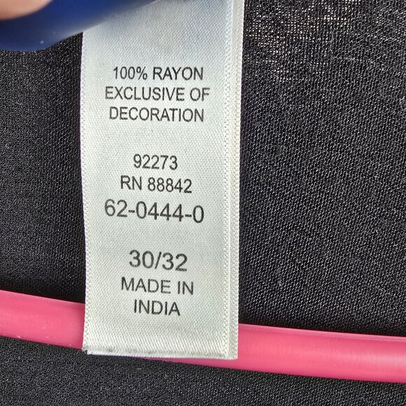 Swimsuits For All Womens Black Kaftan Cover-Up Plus Size 30/32 100% Rayon - Picture 5 of 8